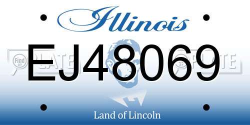 EJ48069 Illinois License Plate