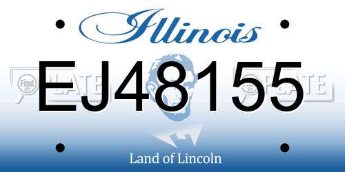 EJ48155 Illinois License Plate