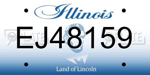 EJ48159 Illinois License Plate