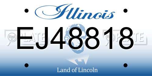 EJ48818 Illinois License Plate