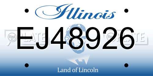 EJ48926 Illinois License Plate