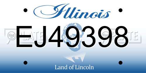 EJ49398 Illinois License Plate