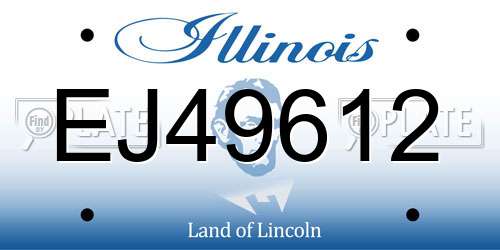 EJ49612 Illinois License Plate