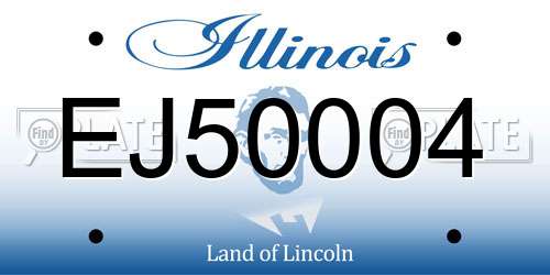 EJ50004 Illinois License Plate