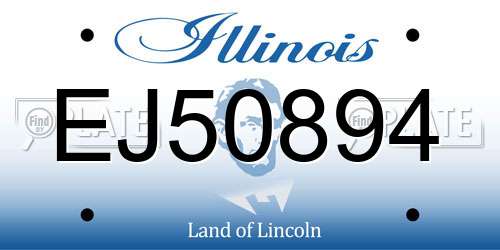 EJ50894 Illinois License Plate