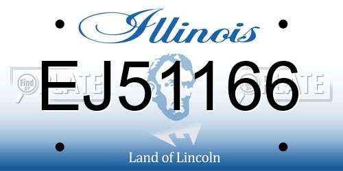EJ51166 Illinois License Plate