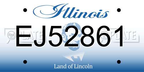 EJ52861 Illinois License Plate