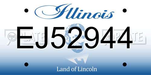 EJ52944 Illinois License Plate