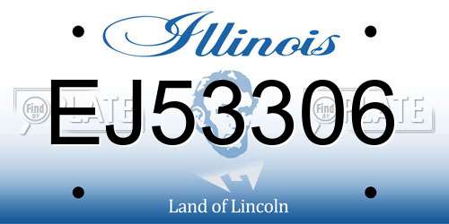 EJ53306 Illinois License Plate