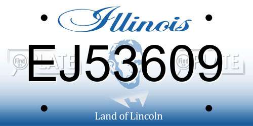 EJ53609 Illinois License Plate