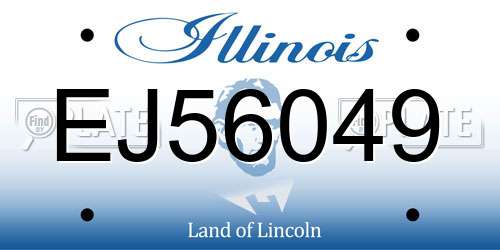 EJ56049 Illinois License Plate