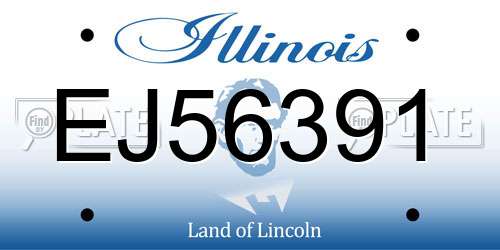 EJ56391 Illinois License Plate