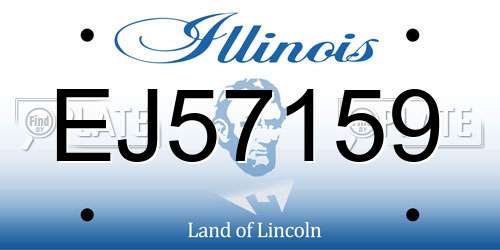 EJ57159 Illinois License Plate