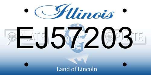 EJ57203 Illinois License Plate