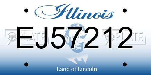EJ57212 Illinois License Plate