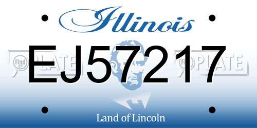 EJ57217 Illinois License Plate