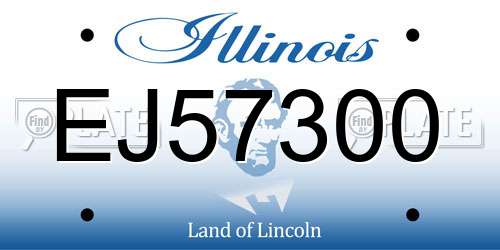 EJ57300 Illinois License Plate