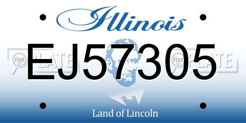 EJ57305 Illinois License Plate