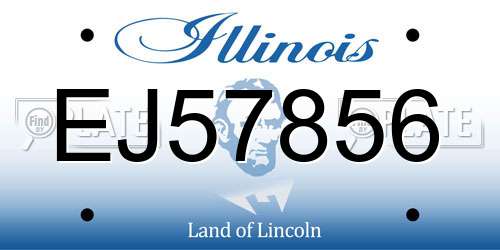 EJ57856 Illinois License Plate