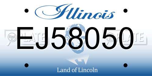EJ58050 Illinois License Plate