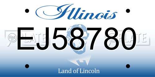 EJ58780 Illinois License Plate