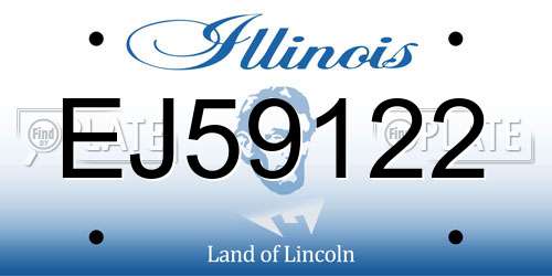 EJ59122 Illinois License Plate