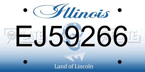 EJ59266 Illinois License Plate