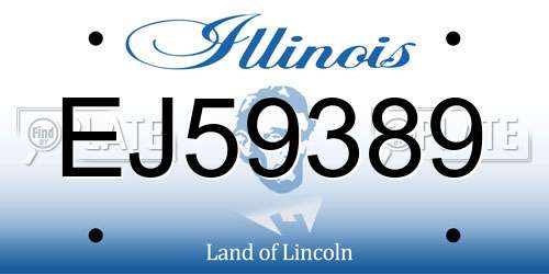 EJ59389 Illinois License Plate