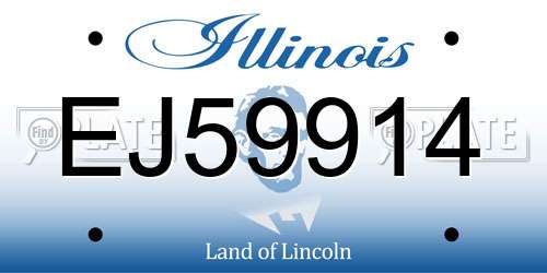 EJ59914 Illinois License Plate