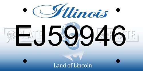 EJ59946 Illinois License Plate