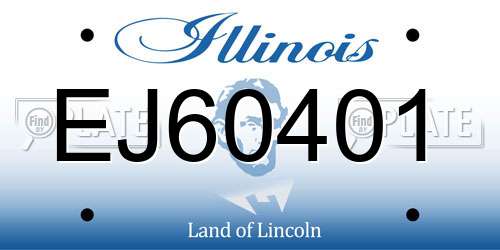 EJ60401 Illinois License Plate