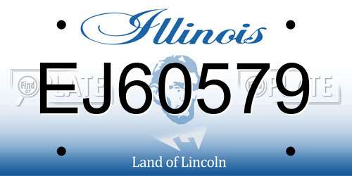 EJ60579 Illinois License Plate
