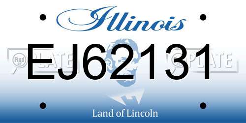 EJ62131 Illinois License Plate