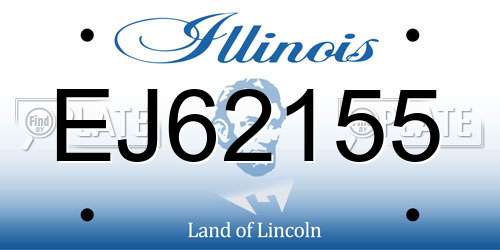 EJ62155 Illinois License Plate