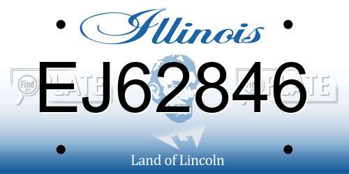 EJ62846 Illinois License Plate