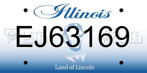 EJ63169 Illinois License Plate
