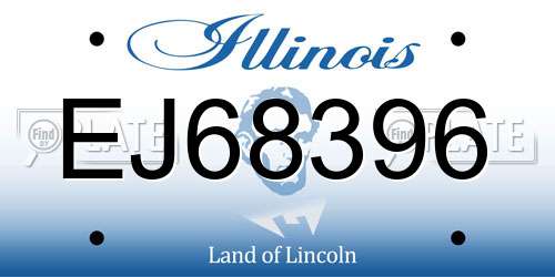 EJ68396 Illinois License Plate