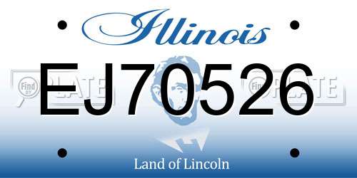 EJ70526 Illinois License Plate