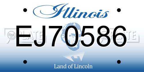 EJ70586 Illinois License Plate