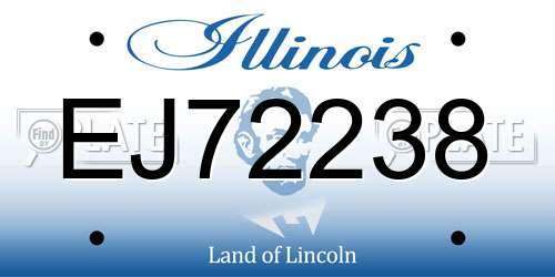 EJ72238 Illinois License Plate