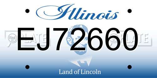 EJ72660 Illinois License Plate