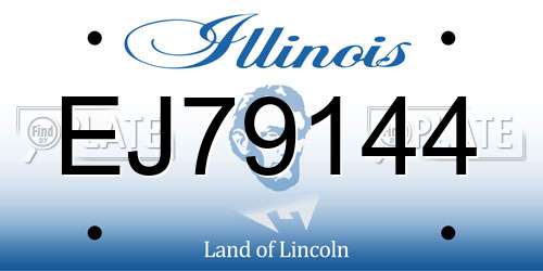 EJ79144 Illinois License Plate