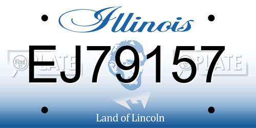 EJ79157 Illinois License Plate