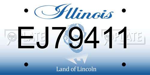 EJ79411 Illinois License Plate