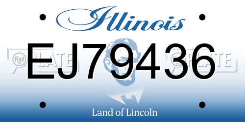 EJ79436 Illinois License Plate