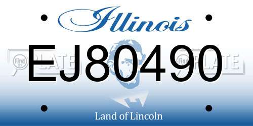 EJ80490 Illinois License Plate