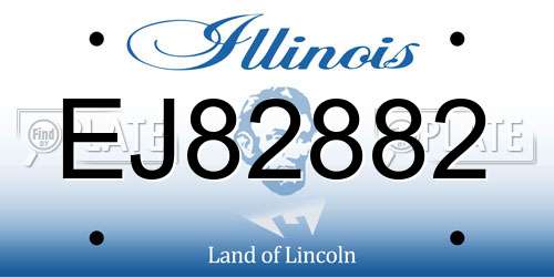 EJ82882 Illinois License Plate