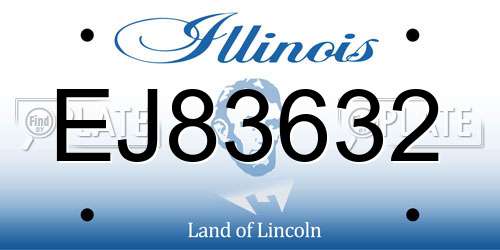 EJ83632 Illinois License Plate