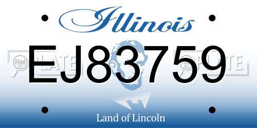 EJ83759 Illinois License Plate