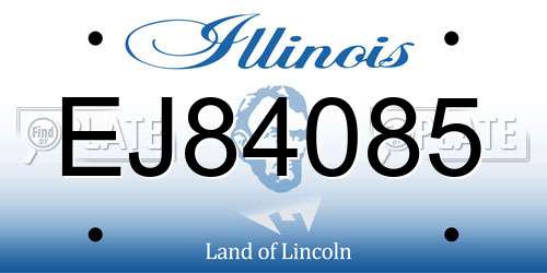 EJ84085 Illinois License Plate